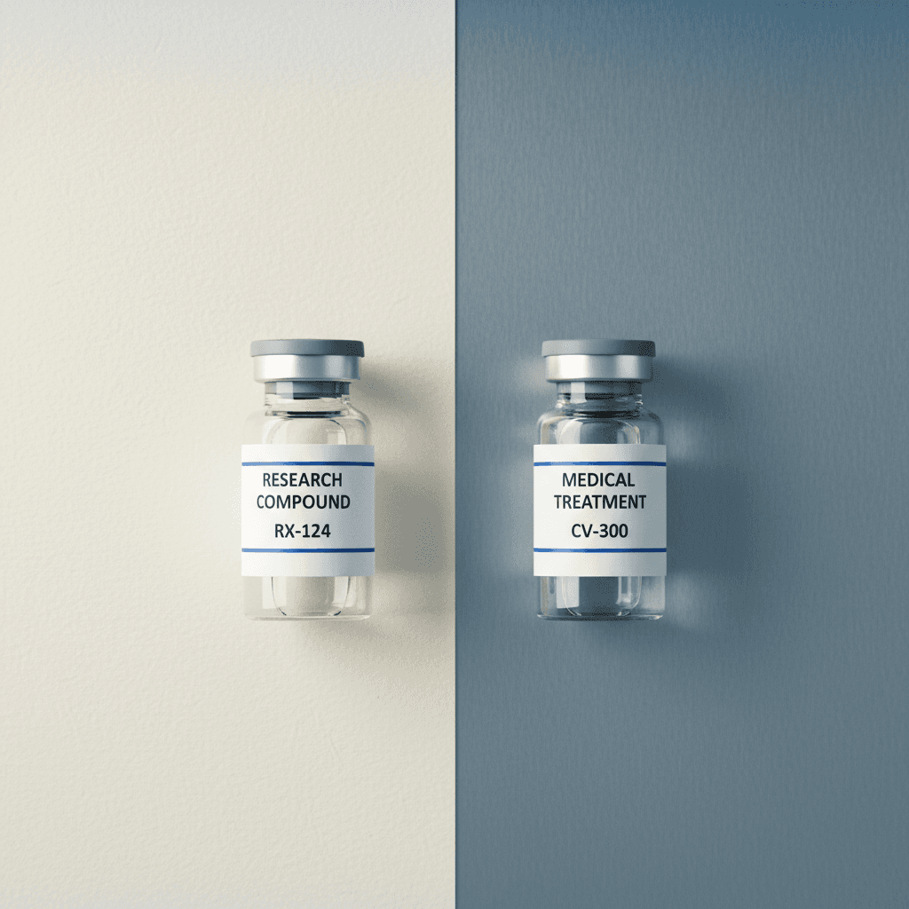 Peptide de recherche vs médicament : la différence essentielle